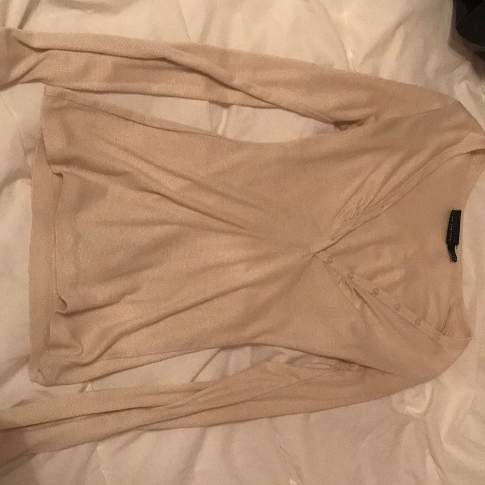 Long sleeve button up v neck